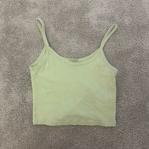 Lime Green Brandy Melville Cropped Tank